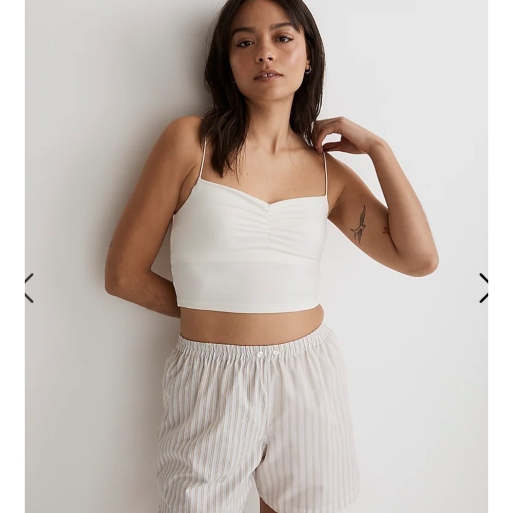 Madewell Flex Sweetheart Crop Tank Top NL307